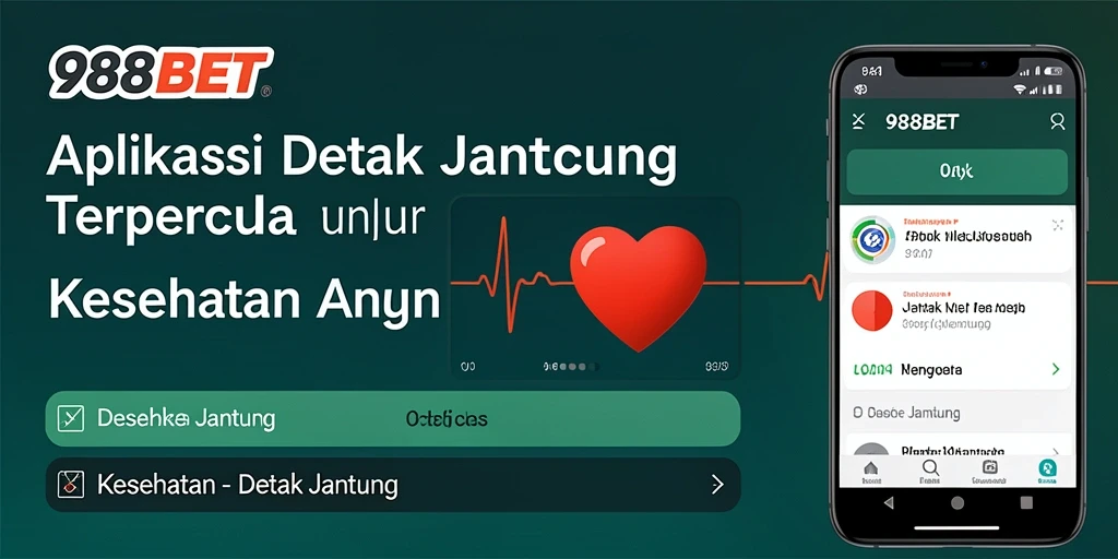 Antarmuka aplikasi 988BET untuk pemantauan detak jantung yang intuitif.