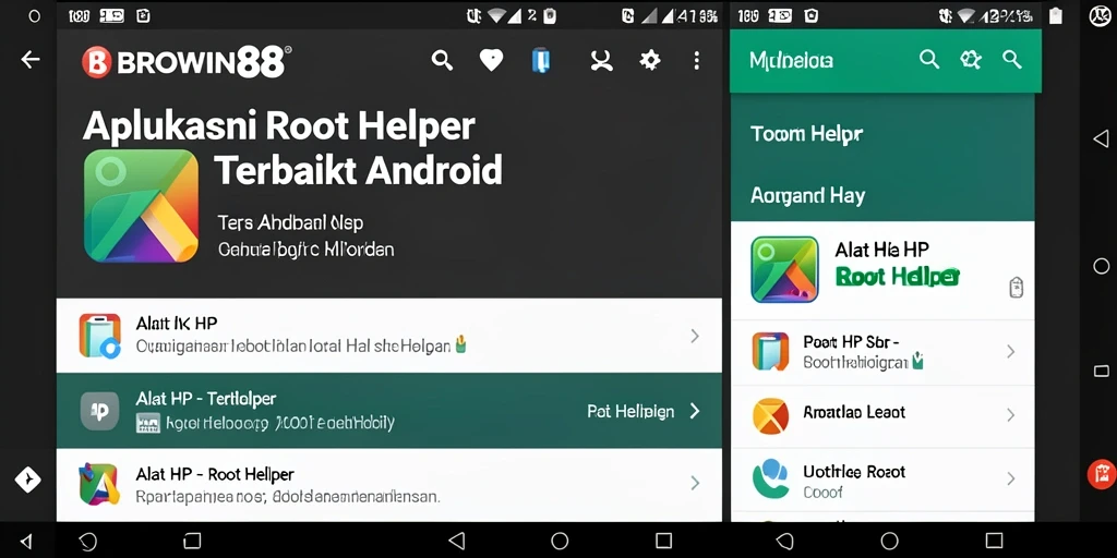 Tampilan antarmuka BROWIN88 yang ramah pengguna untuk Root Helper.