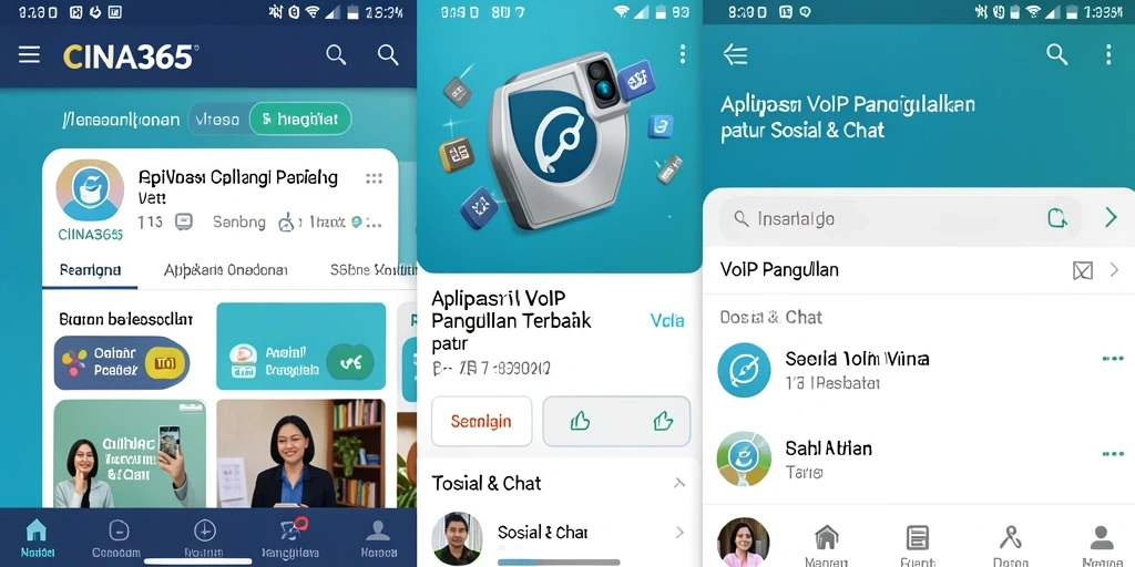 Antarmuka CINA365 yang intuitif untuk VoIP Panggilan yang lancar.