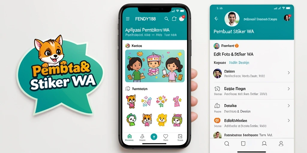 Antarmuka FENDY188 yang ramah pengguna untuk pembuat stiker WA.
