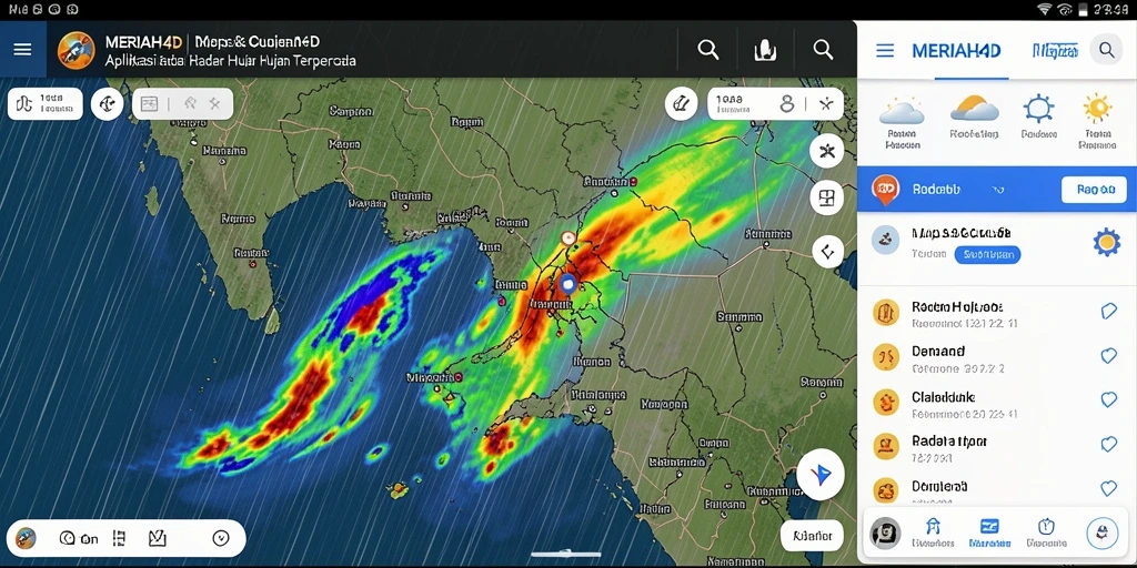 Antarmuka bersih dan informatif dari aplikasi Radar Hujan MERIAH4D.
