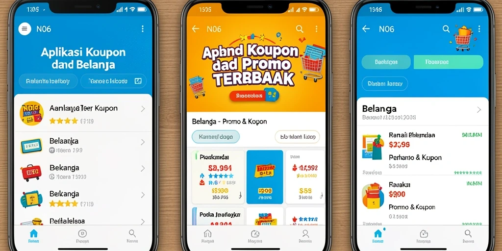 Antarmuka N06 yang intuitif dan mudah digunakan untuk mencari kupon.