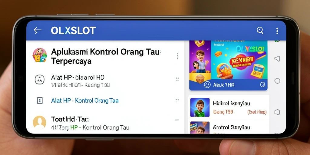 Tampilan antarmuka OLXSLOT yang intuitif untuk kontrol orang tua.