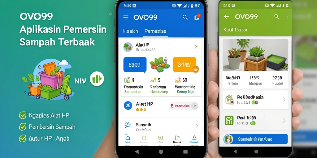 Antarmuka OVO99 yang mudah digunakan untuk membersihkan sampah.