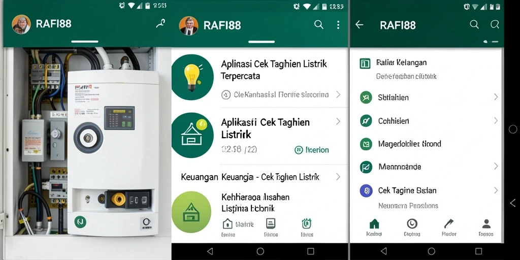 Antarmuka sederhana dan efisien dari aplikasi Cek Tagihan Listrik RAFI88.