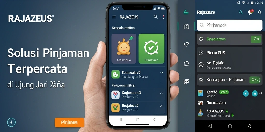 Antarmuka intuitif RAJAZEUS untuk pengajuan pinjaman.